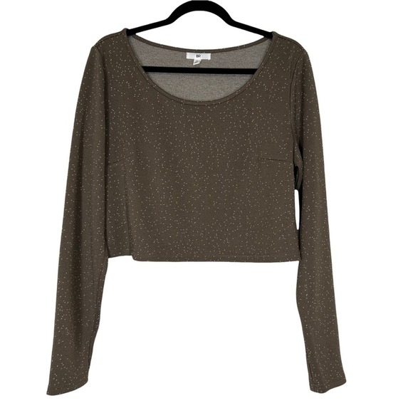 NWT NEW BP Nordstrom 90’s Vibes Cropped Long Sleeve Top Size XL - Picture 3 of 7